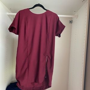 Maroon shift dress